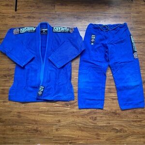 Tatami Fightwear Men's Blue Jiu Jitsu Gi Kimono + Pant Set With Belt Size A2 MMA